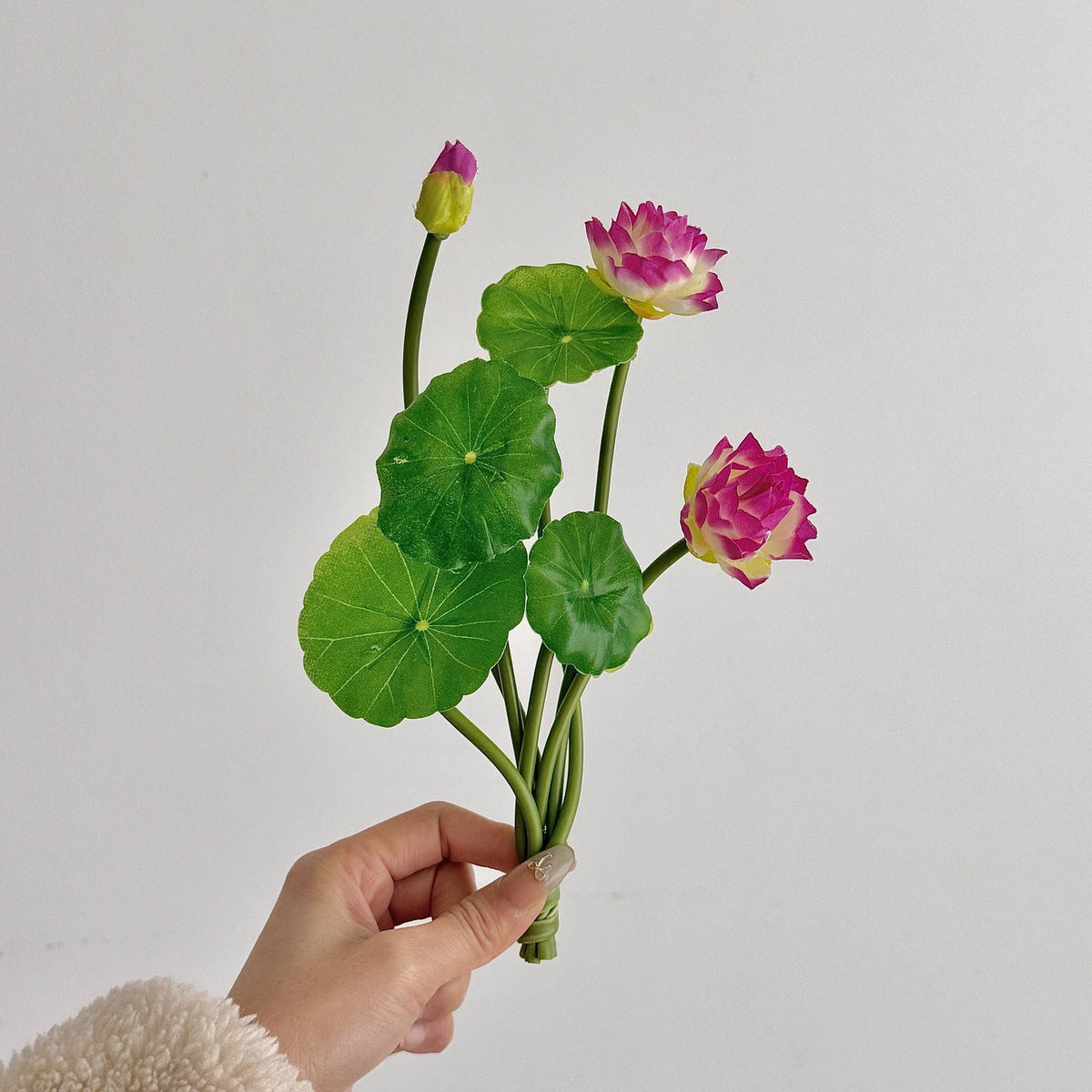 Artificial Lotus Flower Bouquet | High & Bury