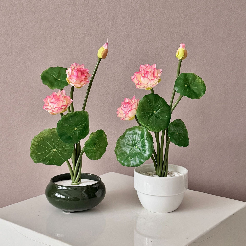 Artificial Lotus Flower Bouquet | High & Bury
