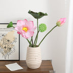 Artificial Lotus Flower Pink Green | High & Bury