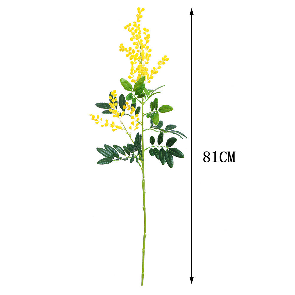 Artificial Mimosa Branch with Detailed Flowers and Leaves | High & Bury
