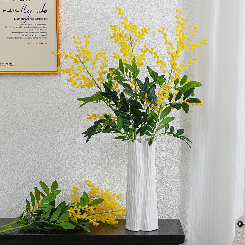 Artificial Mimosa Branch with Detailed Flowers and Leaves | High & Bury