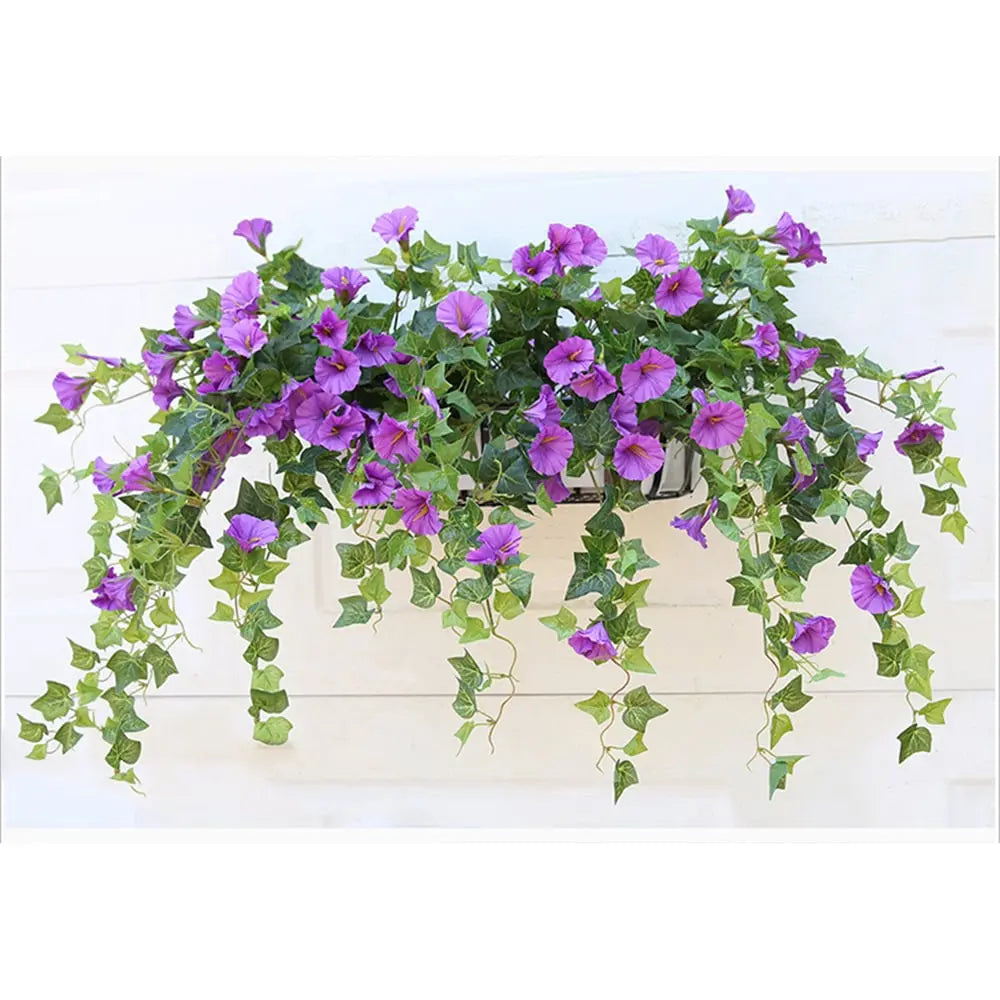 Artificial Morning Glory Vines, Silk Blend, 66 cm, 2 Pieces, view 7
