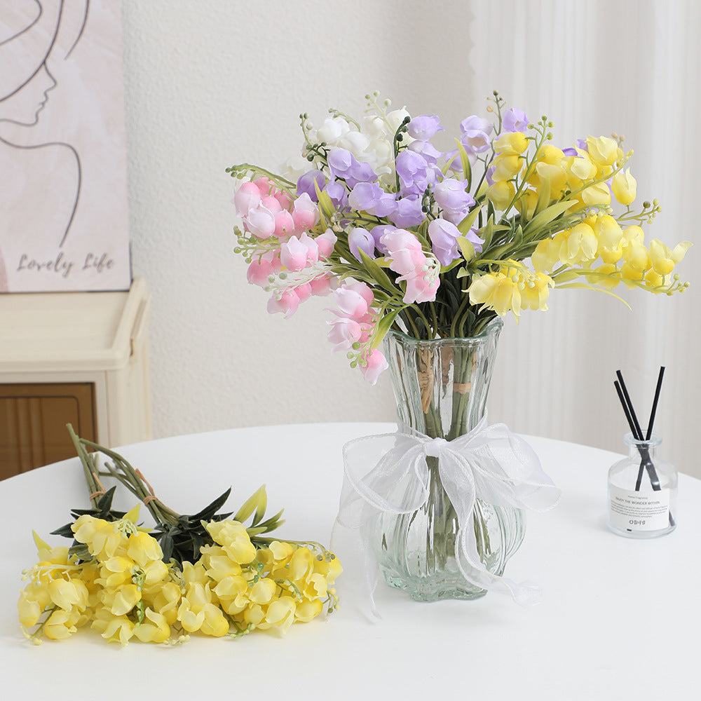 Artificial Orchid Bouquet White Lilac | High & Bury