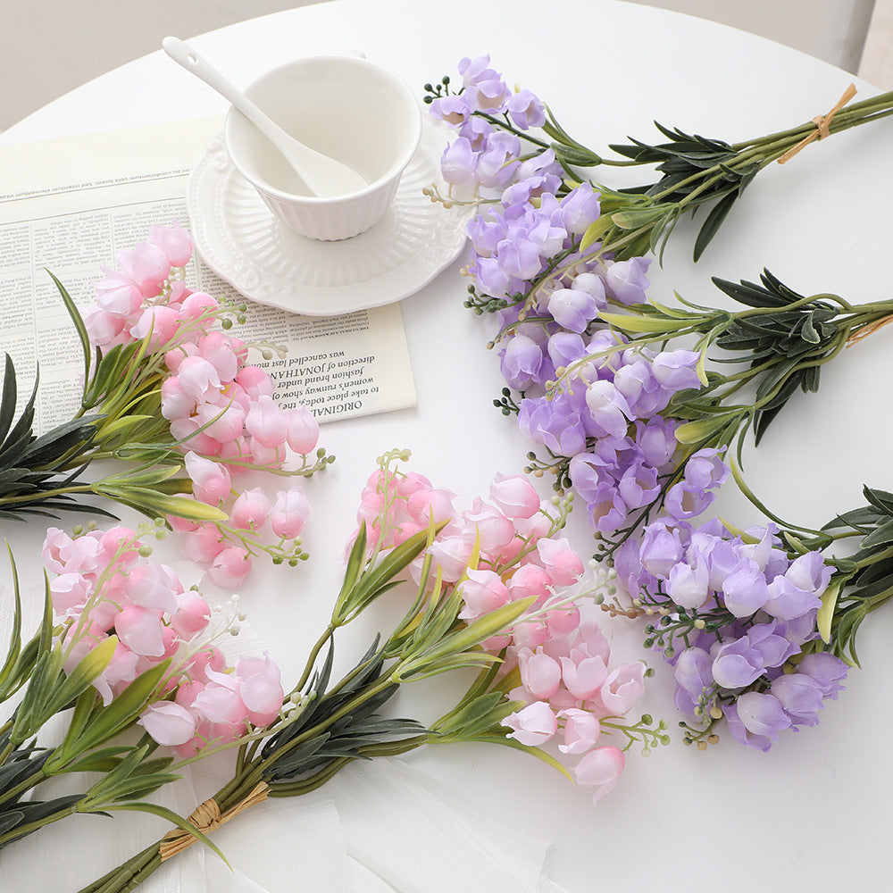 Artificial Orchid Bouquet White Lilac | High & Bury