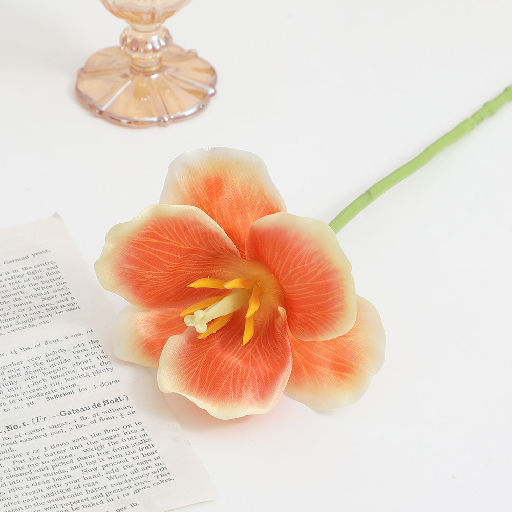 Artificial Orchid Flower Branch with Intricately Detailed Flowers | High & Bury