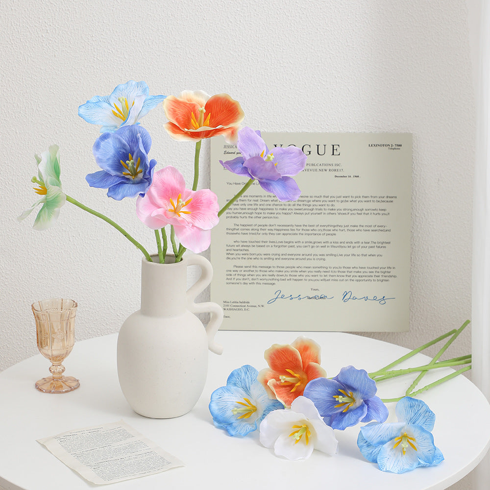 Artificial Orchid Flower Branch with Intricately Detailed Flowers | High & Bury