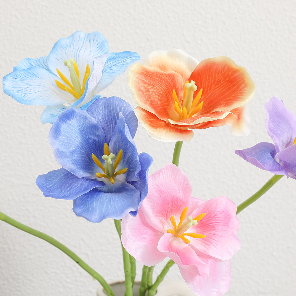 Artificial Orchid Flower Branch with Intricately Detailed Flowers | High & Bury