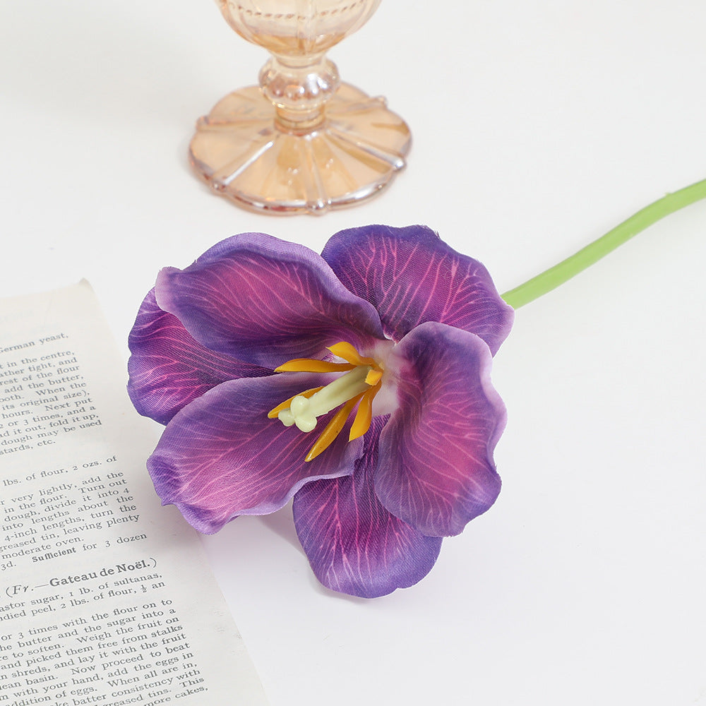 Artificial Orchid Flower Branch with Intricately Detailed Flowers | High & Bury