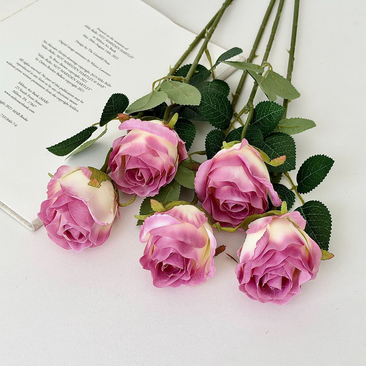 Artificial Rose Branch with Realistic Appearance | High & Bury