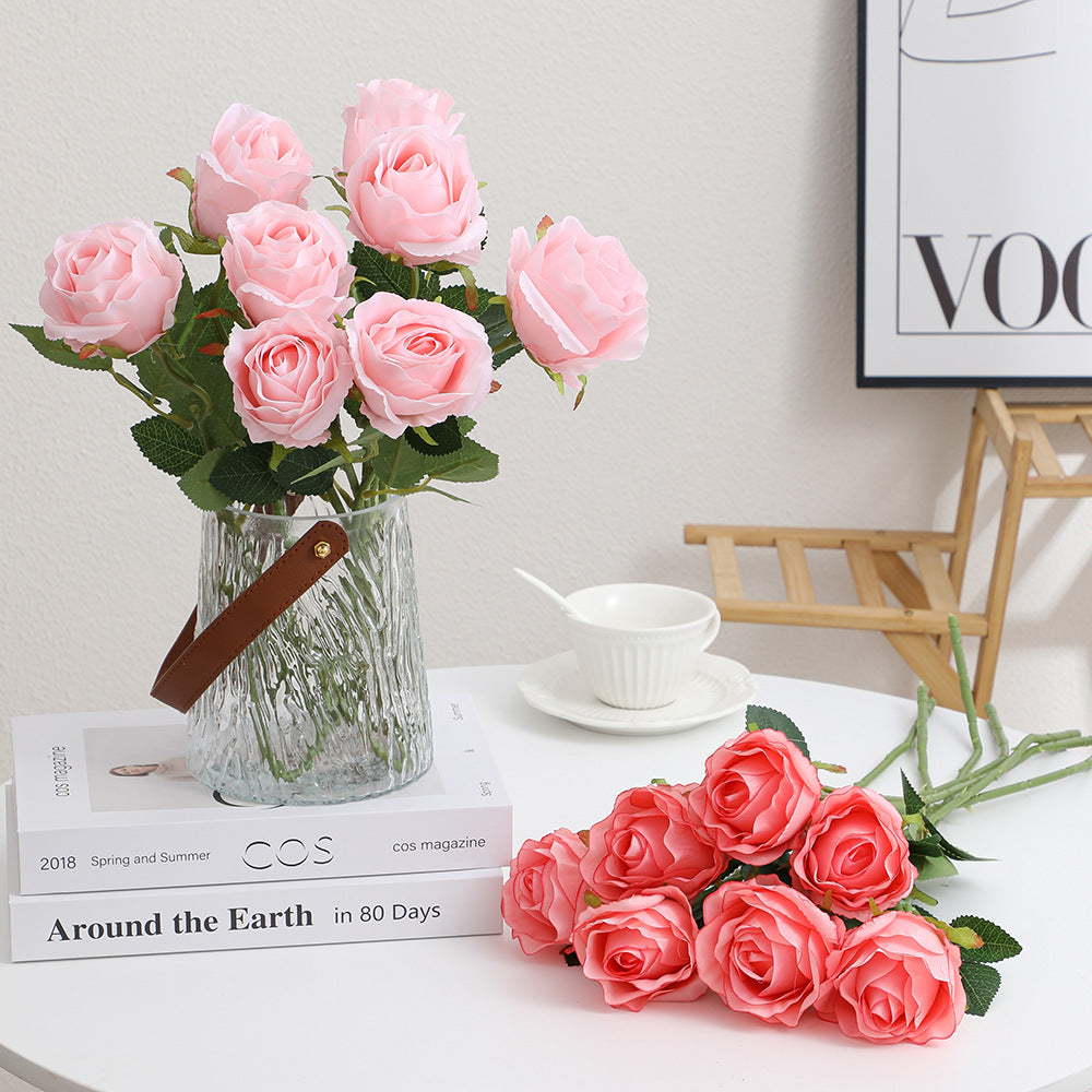 Artificial Rose Branch with Realistic Appearance | High & Bury