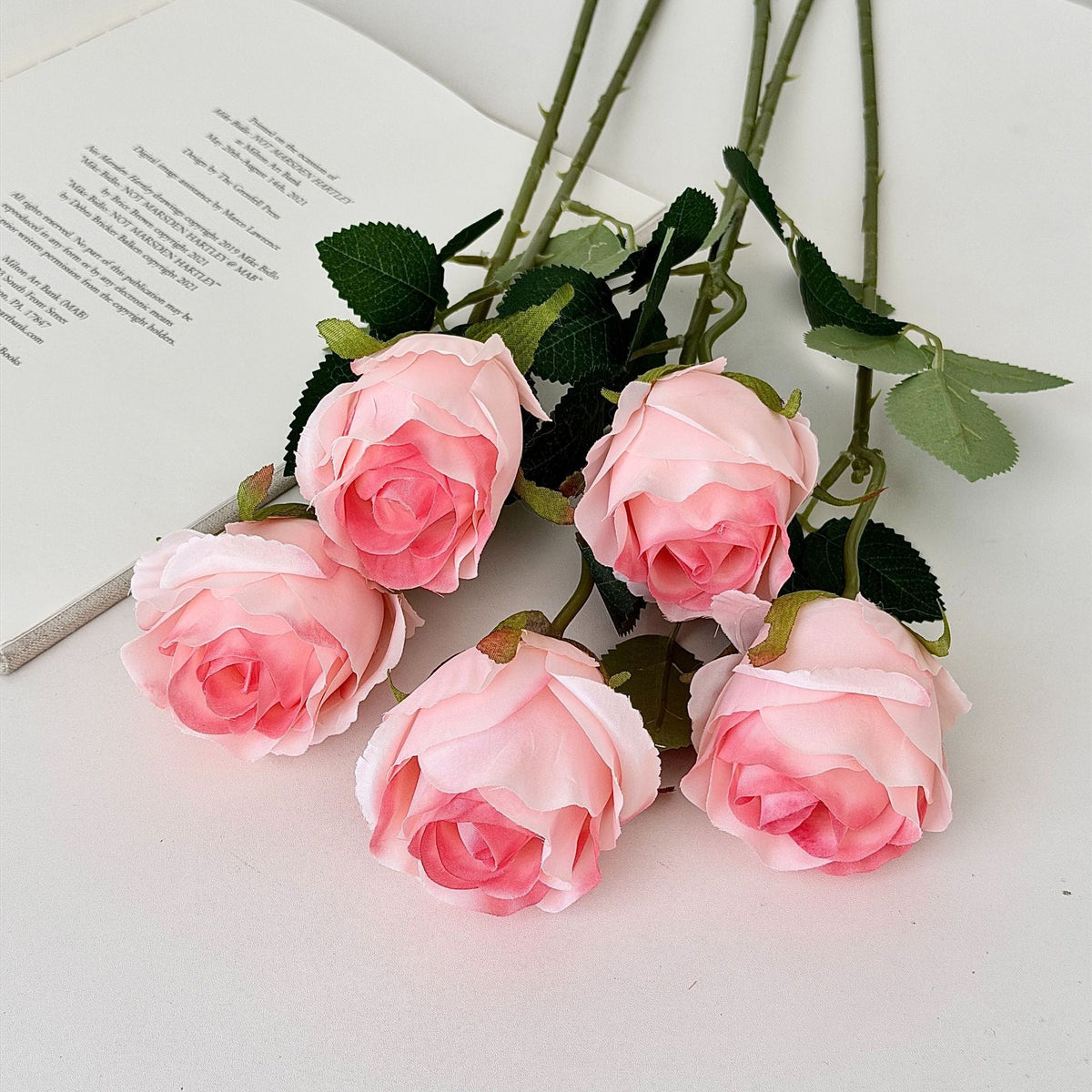 Artificial Rose Branch with Realistic Appearance | High & Bury