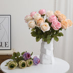 Artificial Silk Rose with Filigree Flowers | High & Bury