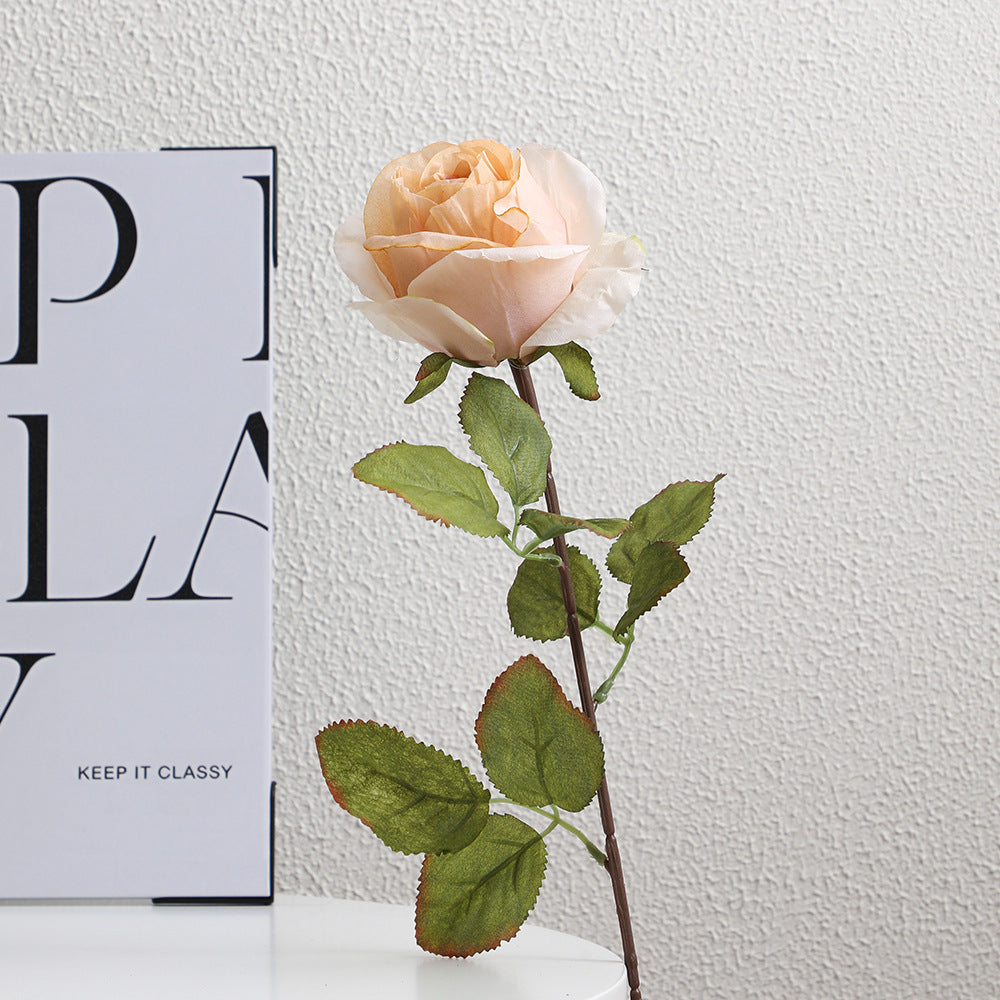 Artificial Silk Rose with Filigree Flowers | High & Bury