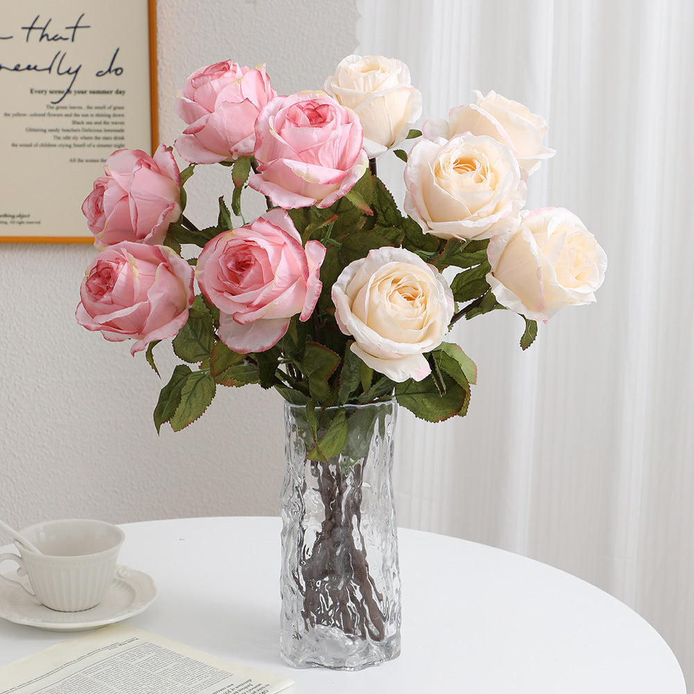 Artificial Silk Rose with Filigree Flowers | High & Bury