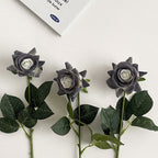 Artificial Silk Rose with Leaves | High & Bury