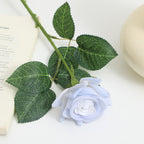 Artificial Silk Rose with Leaves | High & Bury