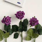 Artificial Silk Rose with Leaves | High & Bury