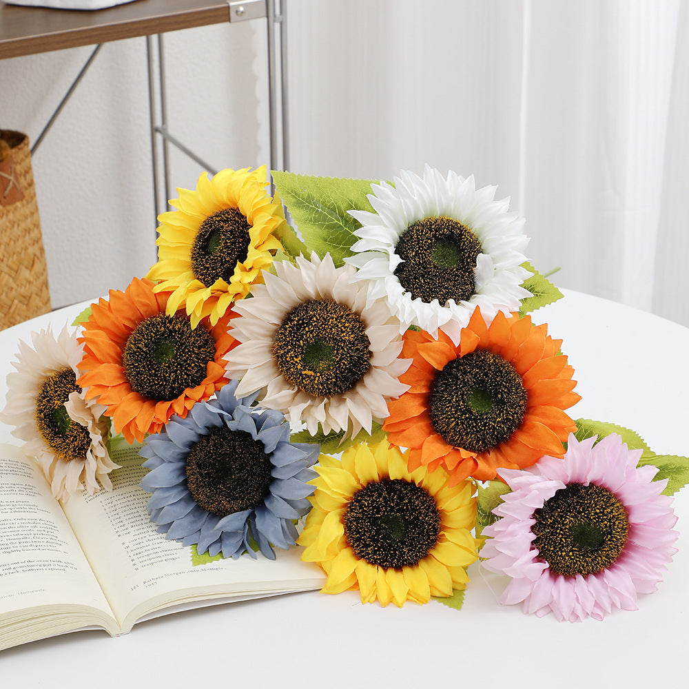 Artificial Sunflower Yellow Blue | High & Bury