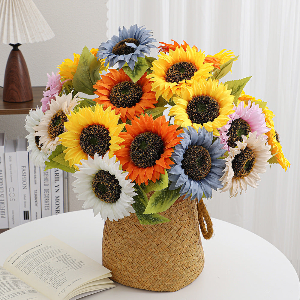 Artificial Sunflower Yellow Blue | High & Bury