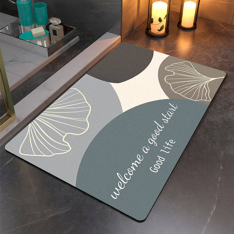 Artistic Abstract Bathroom Mat | High & Bury