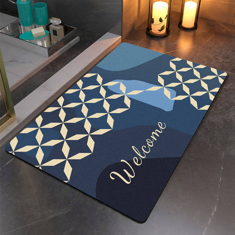 Artistic Abstract Bathroom Mat | High & Bury