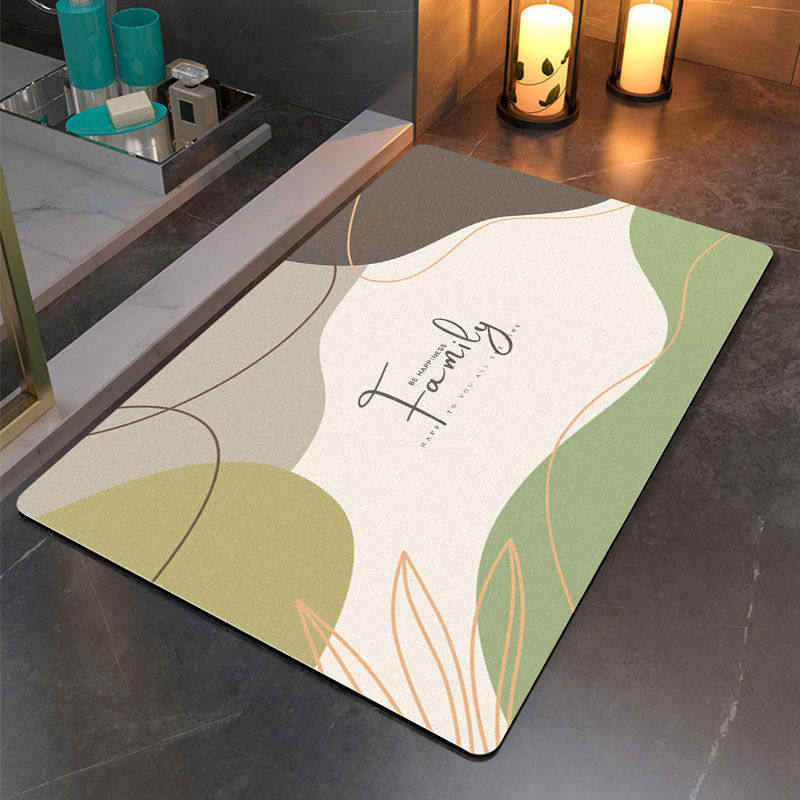 Artistic Abstract Bathroom Mat | High & Bury