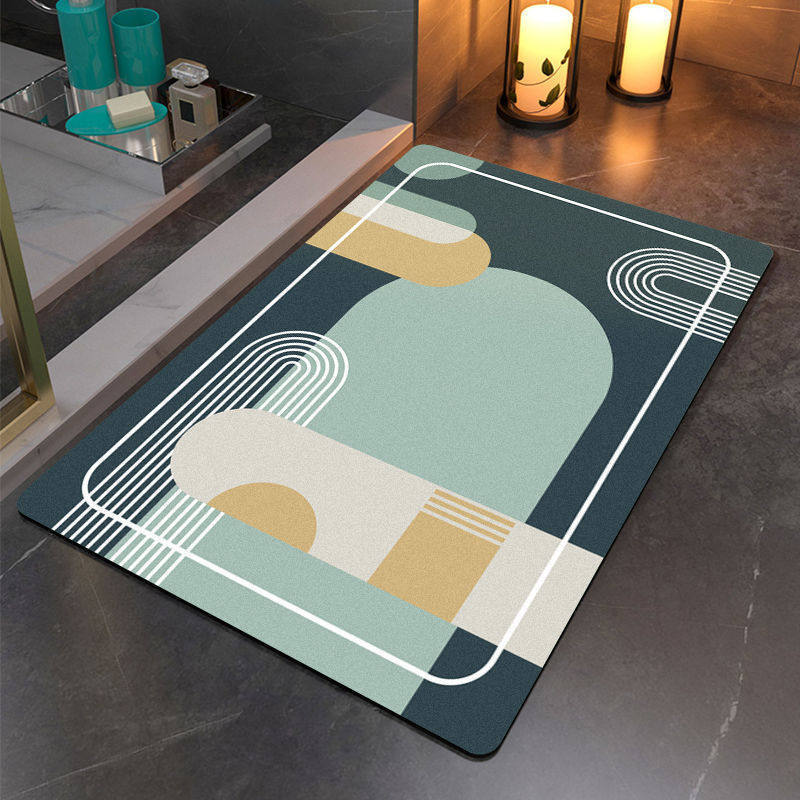 Artistic Abstract Bathroom Mat | High & Bury