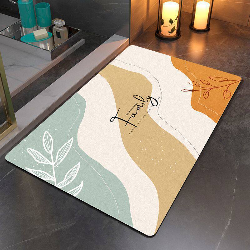 Artistic Abstract Bathroom Mat | High & Bury