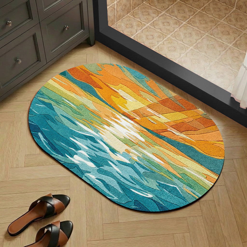 Artistic Abstract Themed Area Rug | High & Bury