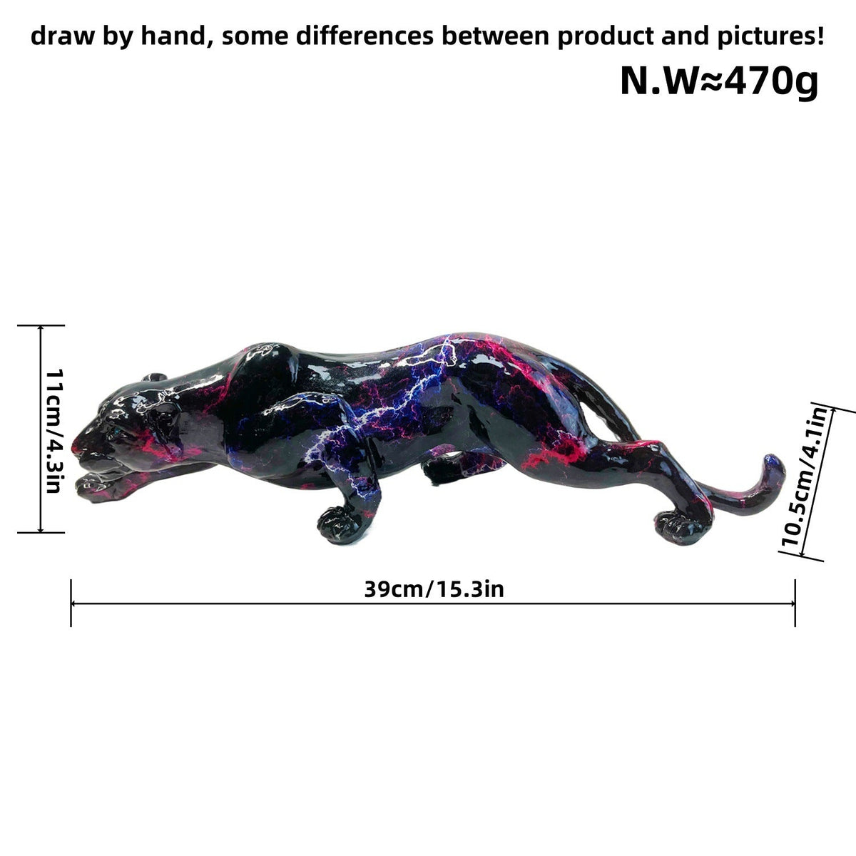Artistic and Colorful Animal Figure in Panther Shape | High & Bury