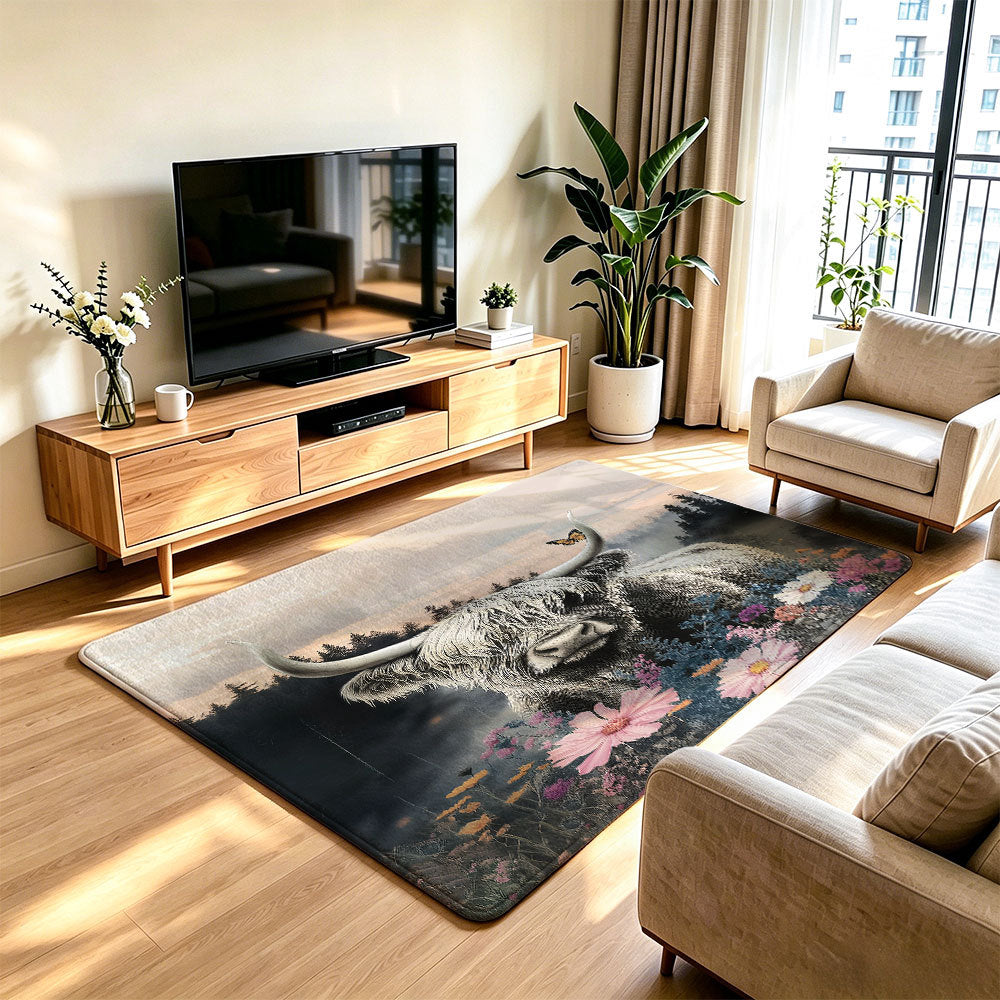 Artistic Cat Print Area Rug | High & Bury