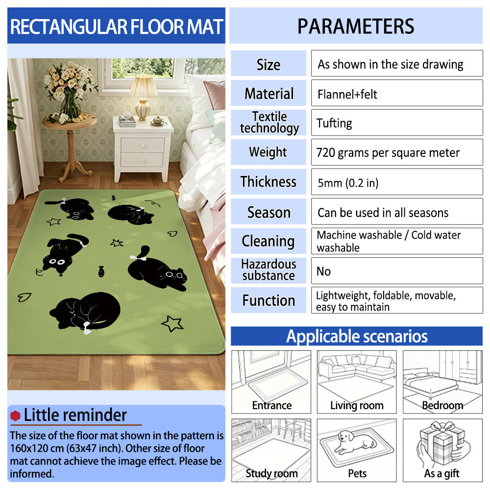 Artistic Cat-Themed Area Rug | High & Bury