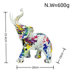 Artistic Elephant Figure with Colorful Design | High & Bury