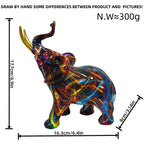 Artistic Elephant Figure with Colorful Design | High & Bury