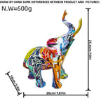 Artistic Elephant Figure with Colorful Design | High & Bury