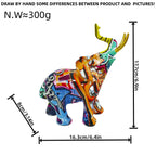 Artistic Elephant Figure with Colorful Design | High & Bury