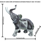 Artistic Elephant Figure with Colorful Design | High & Bury