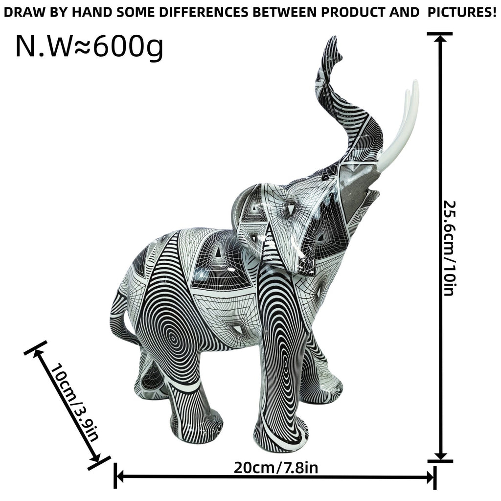 Artistic Elephant Figure with Colorful Design | High & Bury