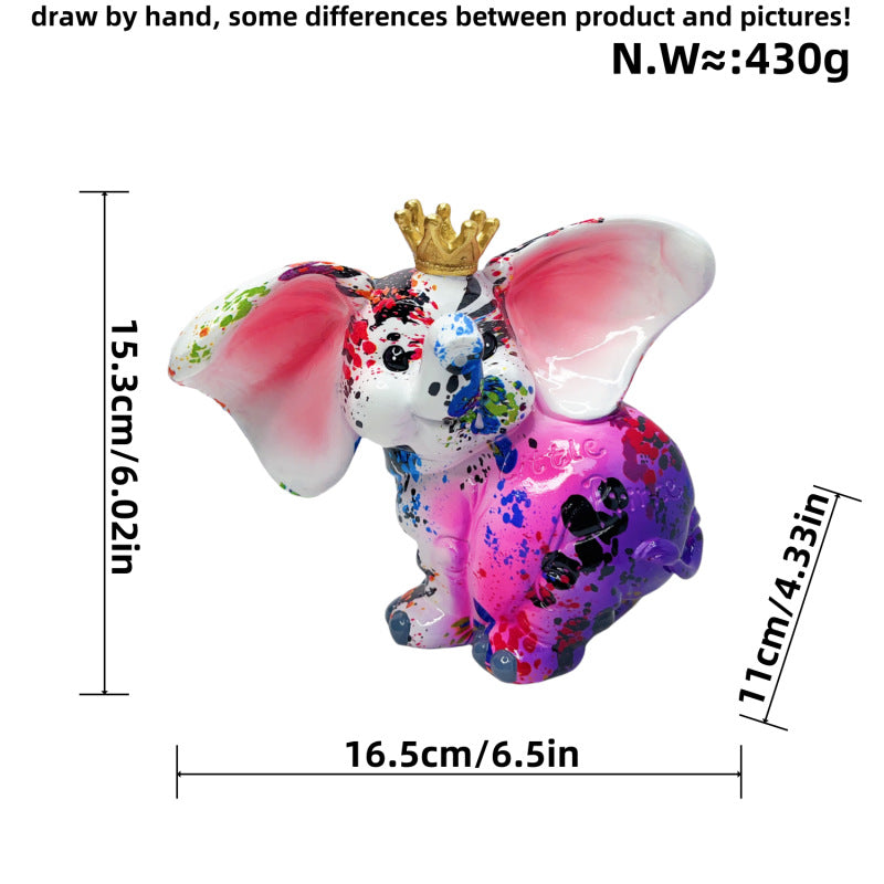 Artistic Elephant Figure with Football Motif | High & Bury