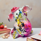 Artistic Elephant Figure with Football Motif | High & Bury