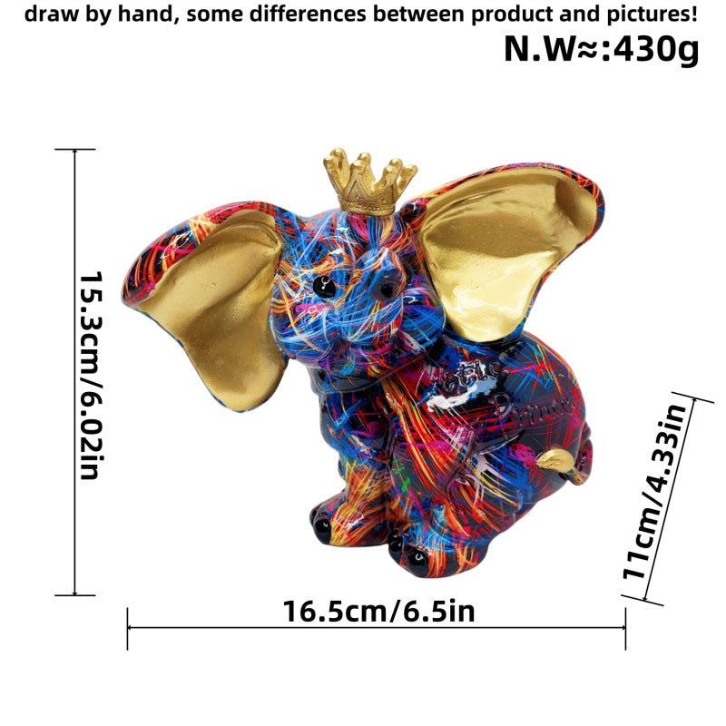 Artistic Elephant Figure with Football Motif | High & Bury