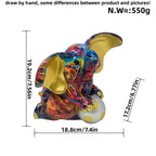 Artistic Elephant Figure with Football Motif | High & Bury