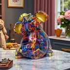 Artistic Elephant Figure with Football Motif | High & Bury