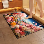 Artistic Floral Design Bath Mat | High & Bury