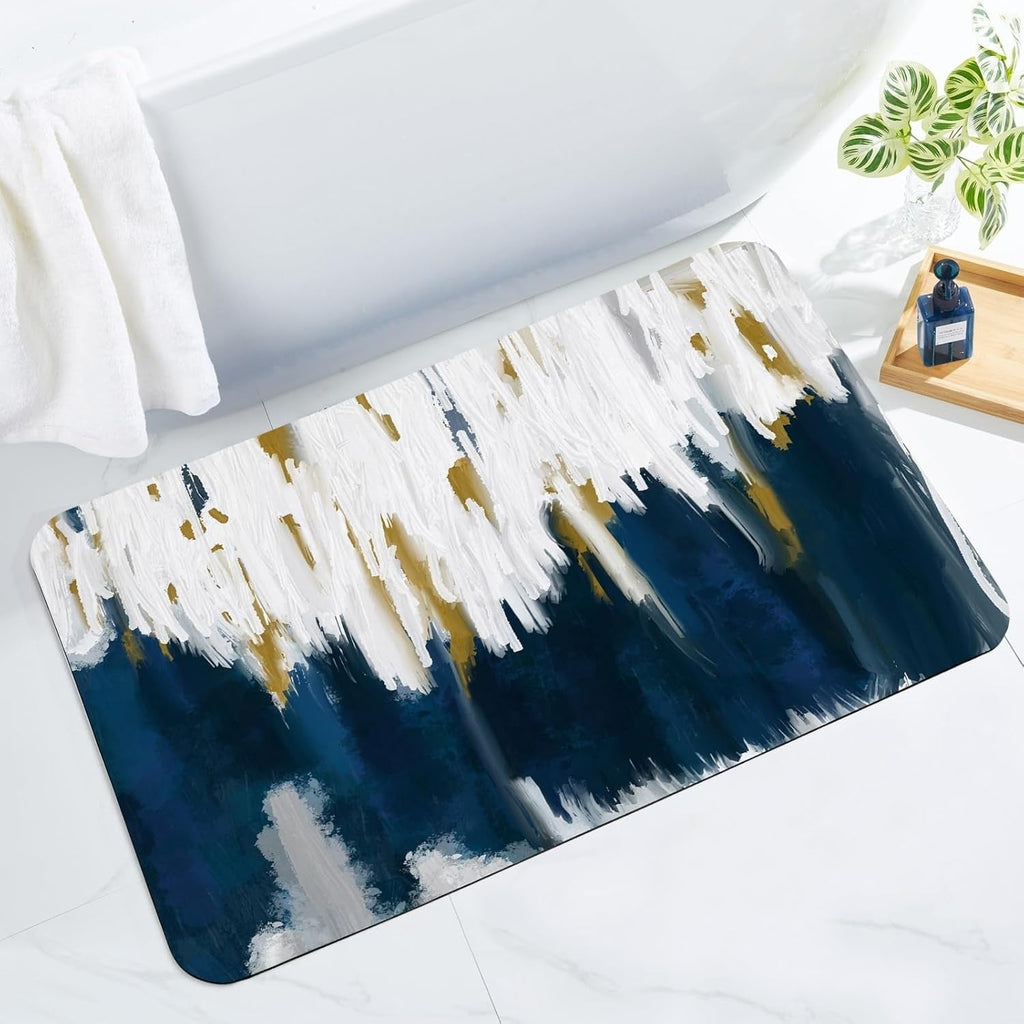 Artistic Floral Print Bathroom Mat | High & Bury