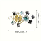 Artistic Floral Wall Clock Sculpture | High & Bury