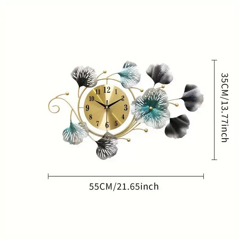 Artistic Floral Wall Clock Sculpture | High & Bury