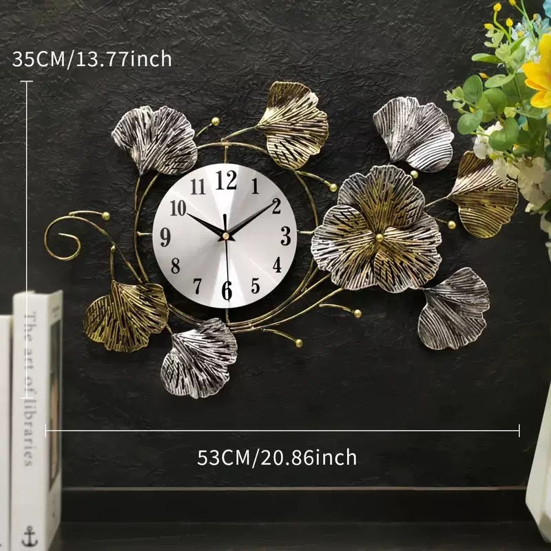 Artistic Floral Wall Clock Sculpture | High & Bury