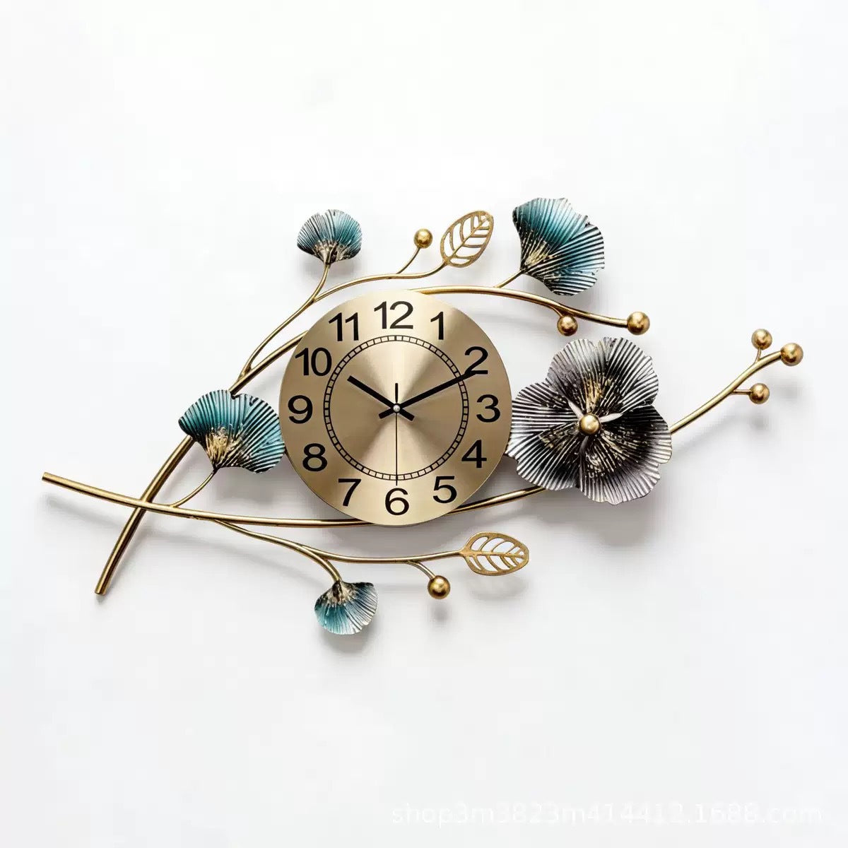 Artistic Floral Wall Clock Sculpture | High & Bury