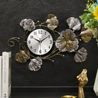 Artistic Floral Wall Clock Sculpture | High & Bury